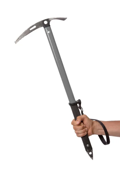 Well worn ice axe, life saving mountaineering tool — Stock Photo, Image