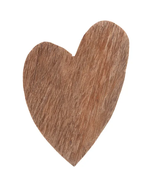 Forma de corazón de madera aislada — Foto de Stock