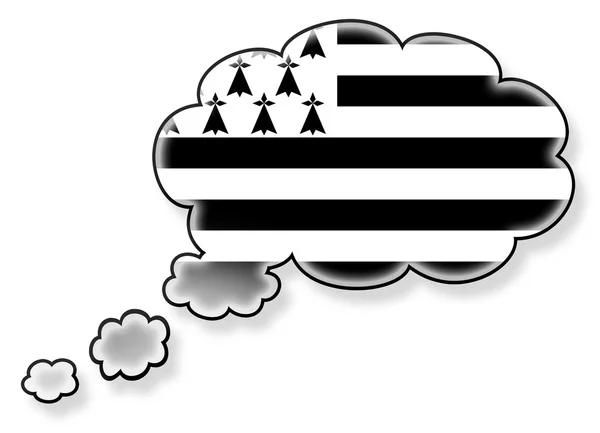 Bandera en la nube, aislada sobre fondo blanco —  Fotos de Stock