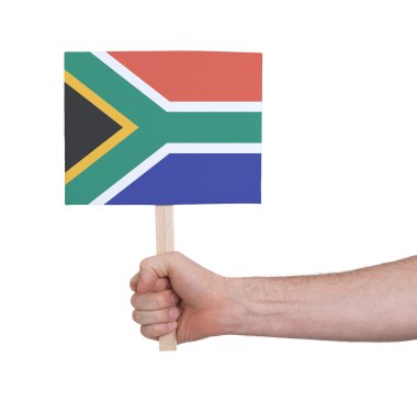 Küçük kart - Güney Afrika'nın bayrak tutan el