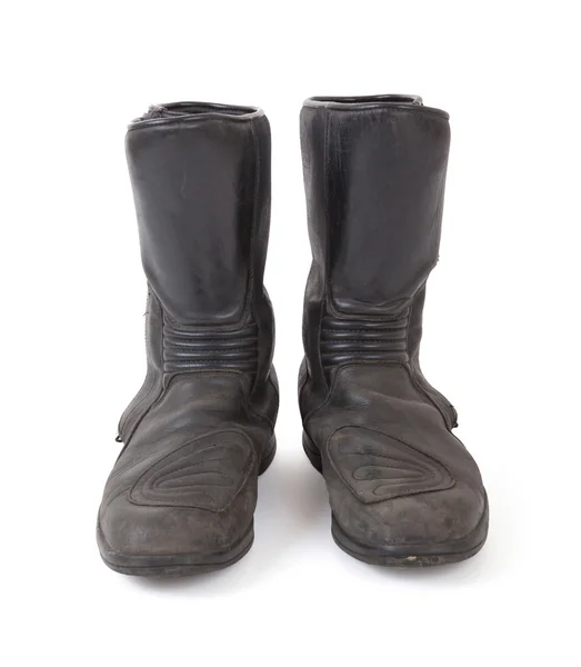 Old motorcycle boots — Stock Photo, Image