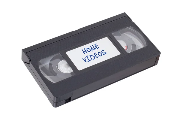 Ретро-видеокассета на белом фоне — стоковое фото