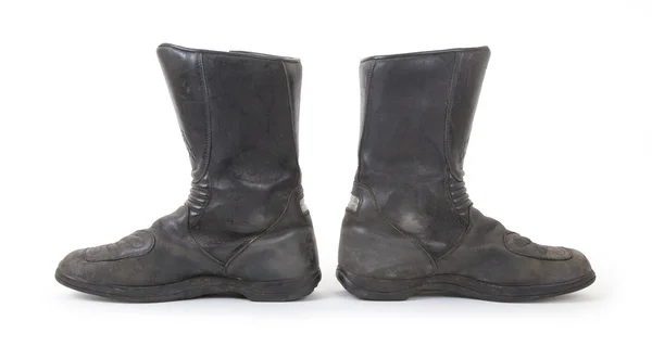 Old motorcycle boots — Stock Photo, Image