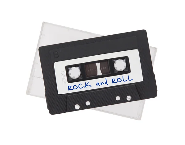 Vintage-Audio-Kassette, isoliert auf weißem Hintergrund — Stockfoto