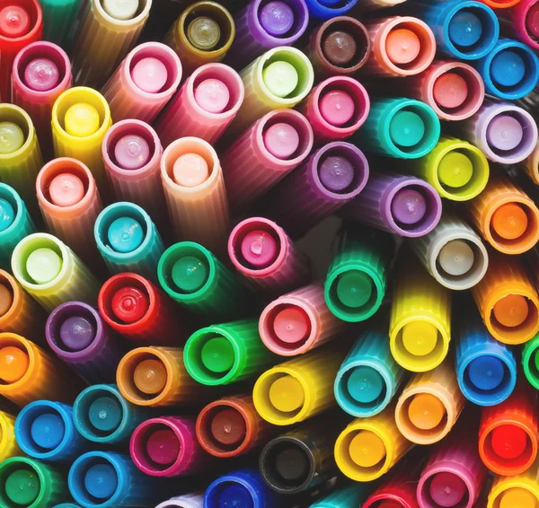 Coleção de várias canetas de ponta de feltro — Fotografia de Stock