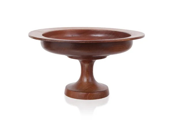 Ahşap fruitbowl izole — Stok fotoğraf