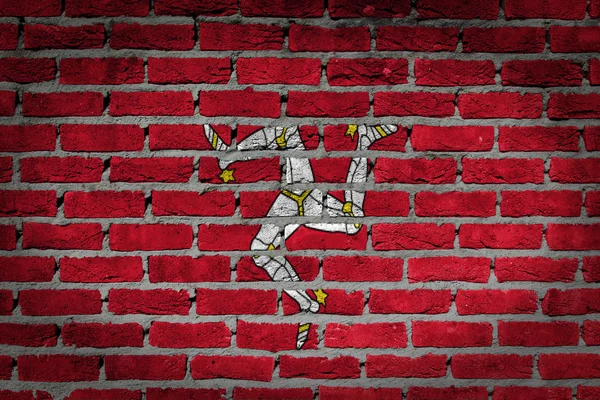 Dark brick wall - Isle of man — Stock Photo, Image