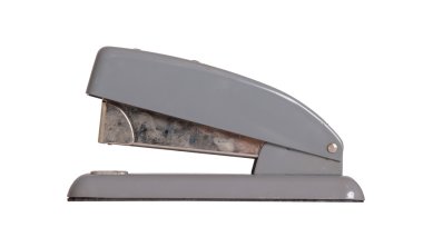 İzole eski kirli zımba