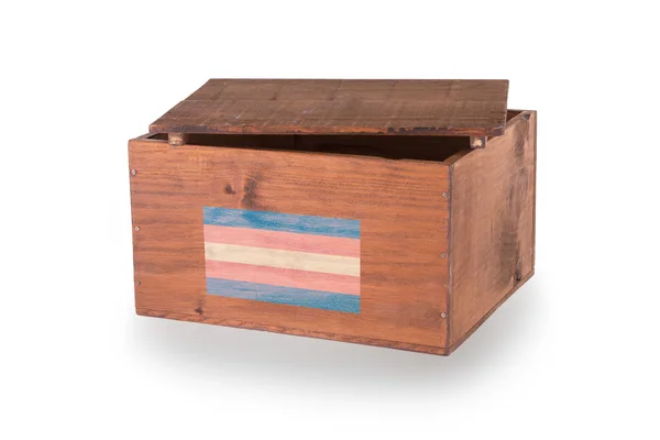 Caja de madera aislada sobre fondo blanco —  Fotos de Stock
