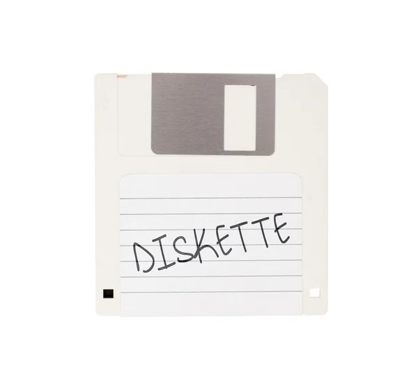 Diskette - Tachnology uit het verleden, geïsoleerd op wit — Stockfoto