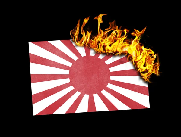 Flaggenverbrennung - Japan — Stockfoto