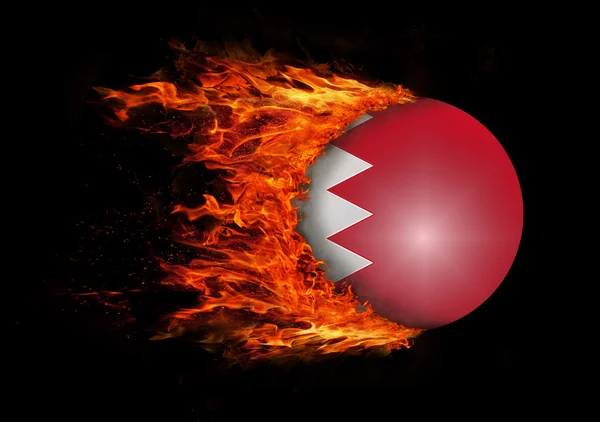 Флаг с огненной тропой - Бахрейн — стоковое фото