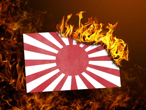 Flaggenverbrennung - Japan — Stockfoto