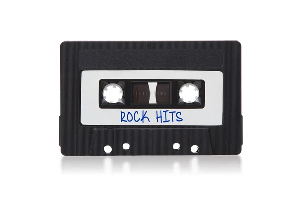 Vintage audio cassette tape, geïsoleerd op witte achtergrond — Stockfoto