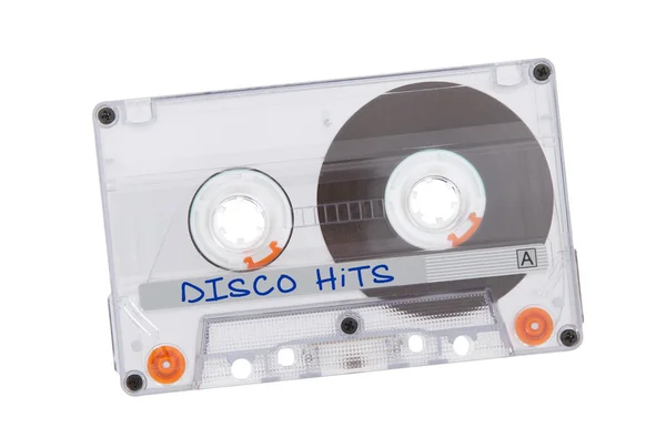 Cassette audio vintage, isolée sur fond blanc — Photo