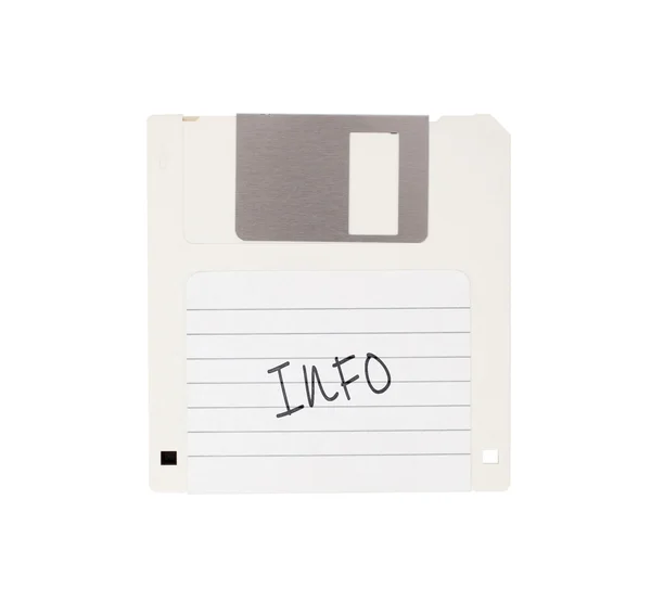 Diskette - Tachnology uit het verleden, geïsoleerd op wit — Stockfoto