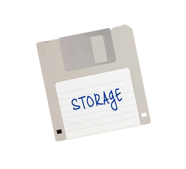 Disketa - Tachnology z minulosti, izolované na bílém — Stock fotografie