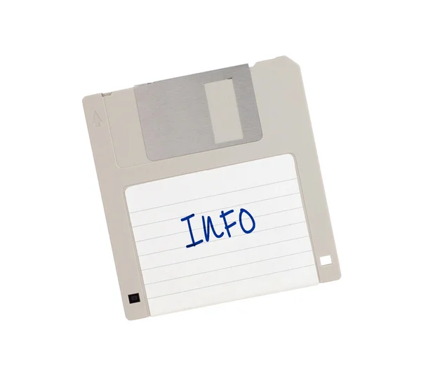 Diskette - Tachnology uit het verleden, geïsoleerd op wit — Stockfoto