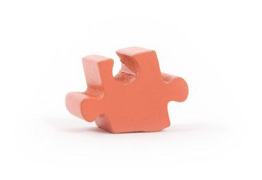 Closeup büyük portakal parçalı bulmaca parça