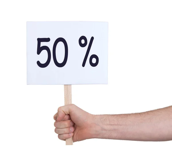 Vendita - Sospiro mano che dice 50% — Foto Stock