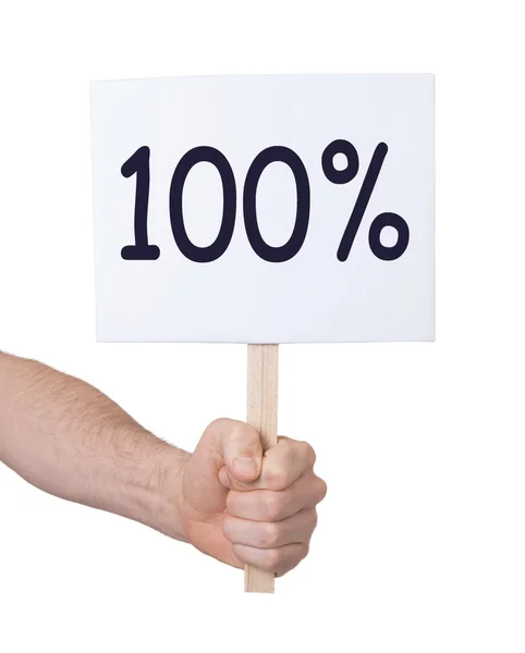 Verkauf - Seufzer in der Hand, der 100% sagt — Stockfoto