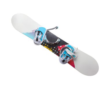 Eski snowboard izole