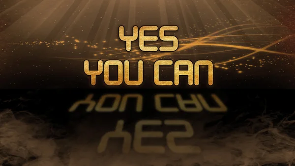 Gold quote - Yes you can — Stockfoto