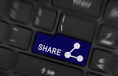 Mavi Paylaş düğmesi 