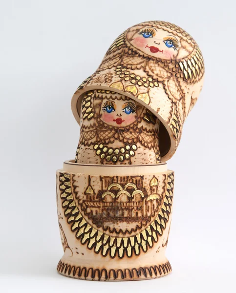 Rus ahşap bebek - Matryoshka — Stok fotoğraf