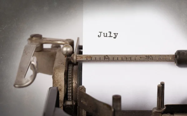 Old typewriter - July — Stock Photo, Image