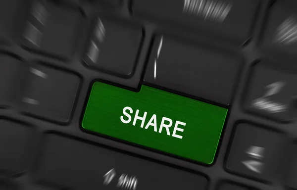 Groene Share knop — Stockfoto