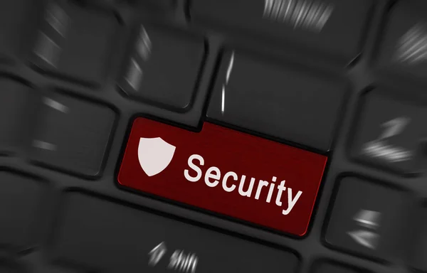 Closeup picture of Security button — Stock Photo, Image