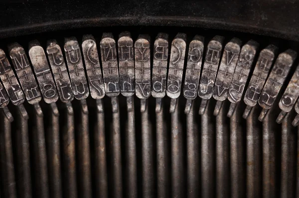 Types of vintage typewriter close-up — Stock Photo, Image