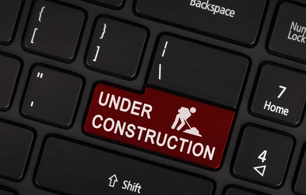 Under construction button — Stock Photo, Image