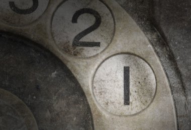 Vintage telefon arama - 1 yakın çekim