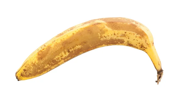 Over rijpe banaan, geïsoleerd — Stockfoto