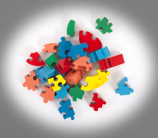 Vértes-nagy jigsaw puzzle-darabok — Stock Fotó