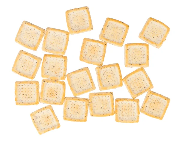 Biscoitos quadrados simples isolados — Fotografia de Stock