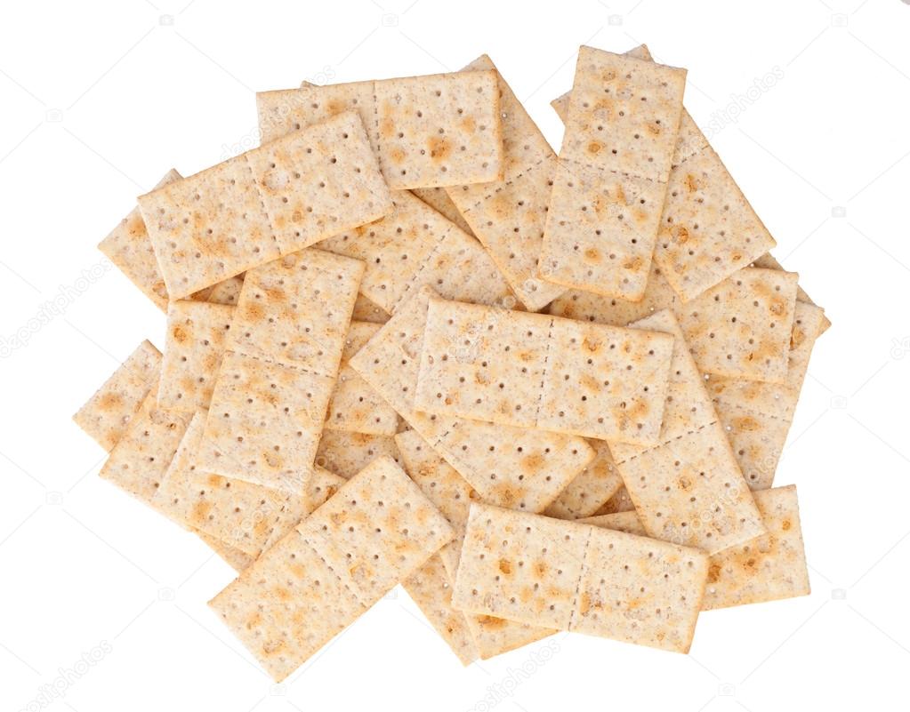 Small crackers isolated