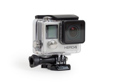 Amsterdam, Hollanda - 30 Haziran 2015: Gopro Hero 4 siyah E