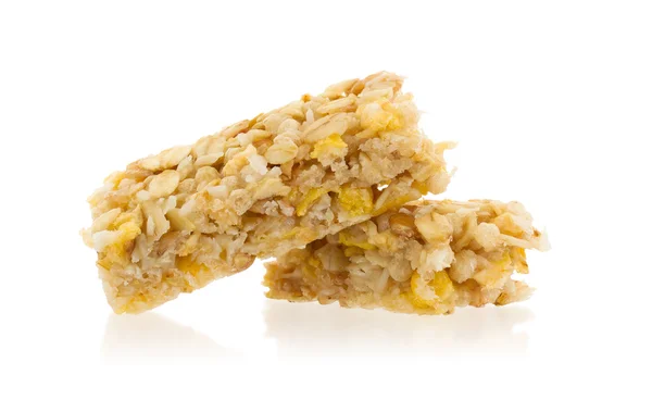 Muesli bar aux pommes, noix et sucre — Photo