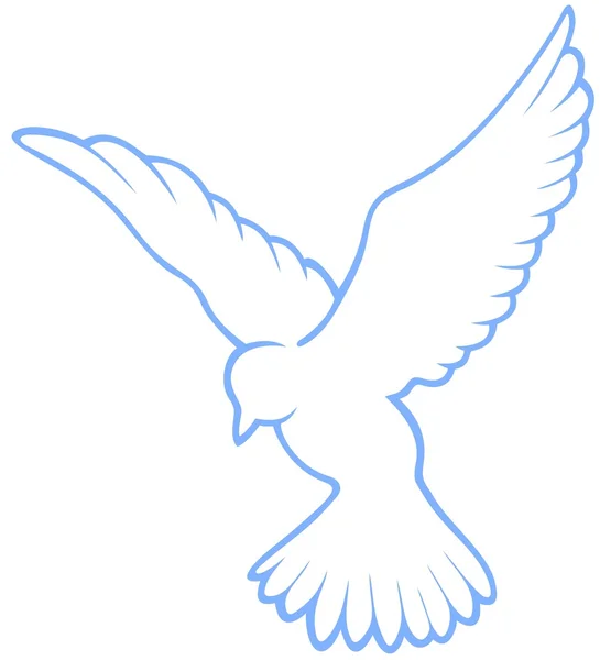 Белая птица — стоковый вектор