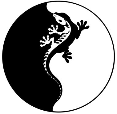 Kertenkele siluet işareti