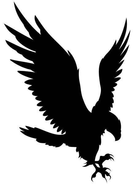 Silhouette d'aigle — Image vectorielle
