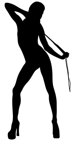 Sexy silhouette corpo femminile — Vettoriale Stock