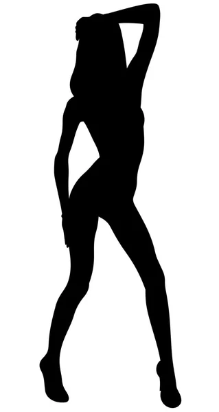 Silueta de cuerpo femenino — Vector de stock