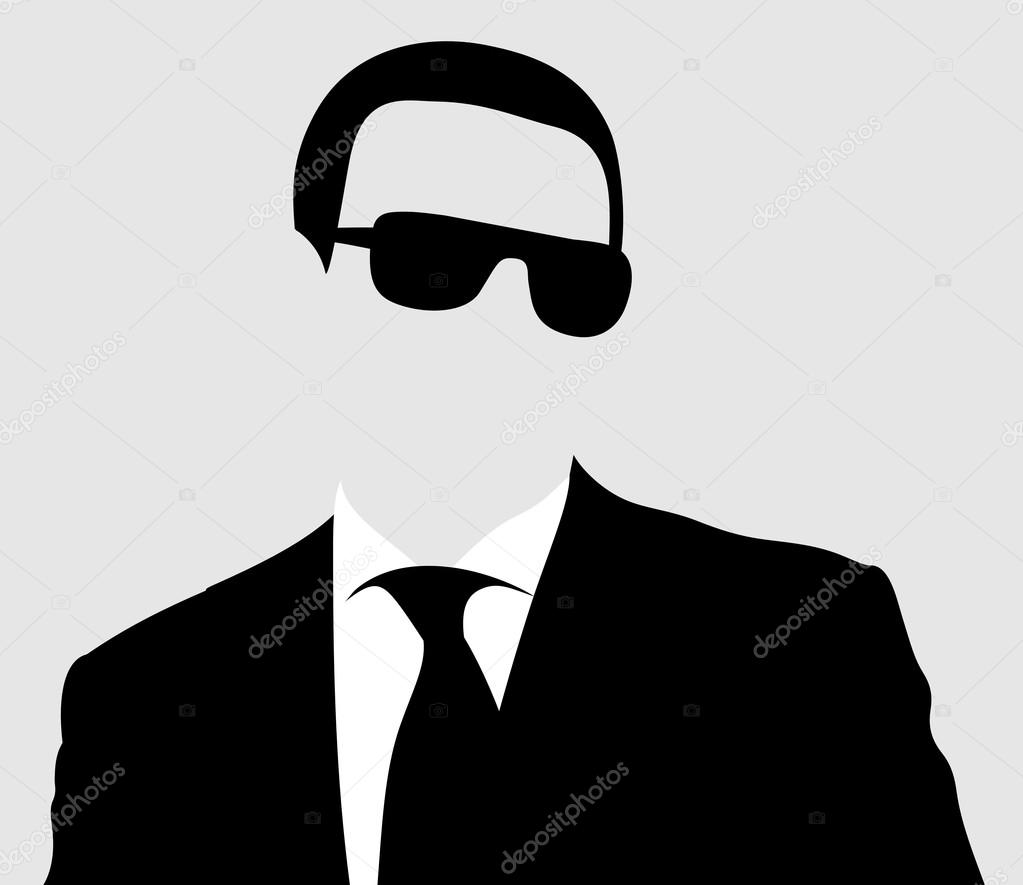 Man silhouette with glasses vector illustration Stock Vector Image by