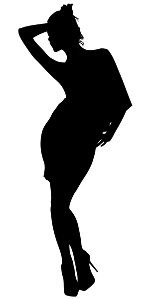 Vecteur de silhouette femme moderne — Image vectorielle