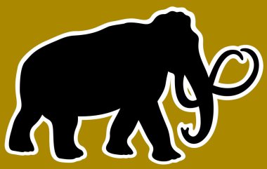 hayvan mamut vektör çizim