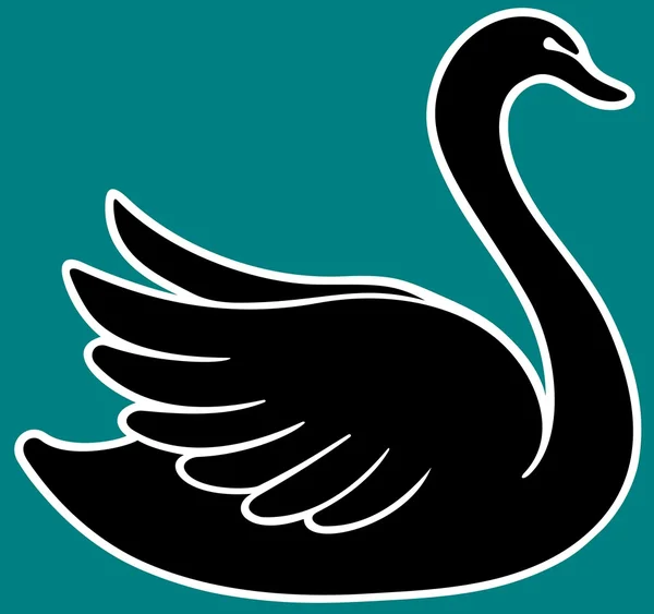 Beautiful swan vector illustration — Stock Vector